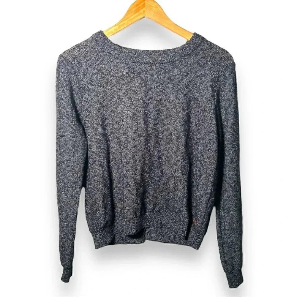Roots heathered  black knit sweater M - Picture 2 of 8